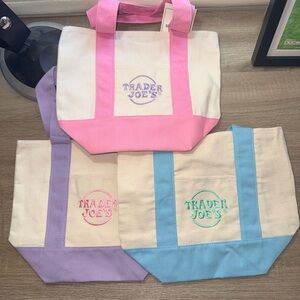 Trader Joe's Canvas Tote - Pink Trim